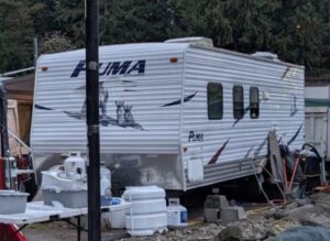 Donated Trailer Office , Intake And Entrance